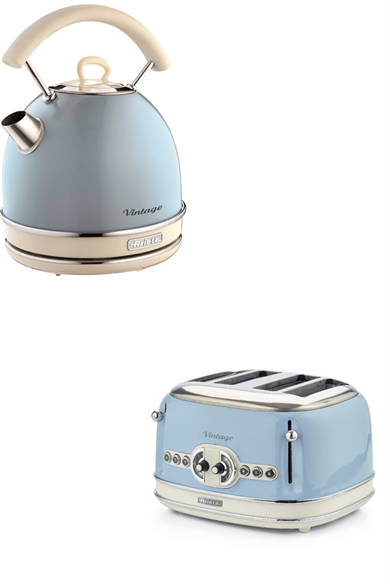 ARIETEAriete Vintage Kettle ve İki Hazneli Ekmek Kızartma Makinesi Mavi00C015605AR056SIS014018